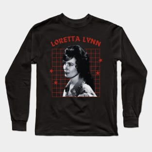 Loretta lynn --- 80s aesthetic Long Sleeve T-Shirt